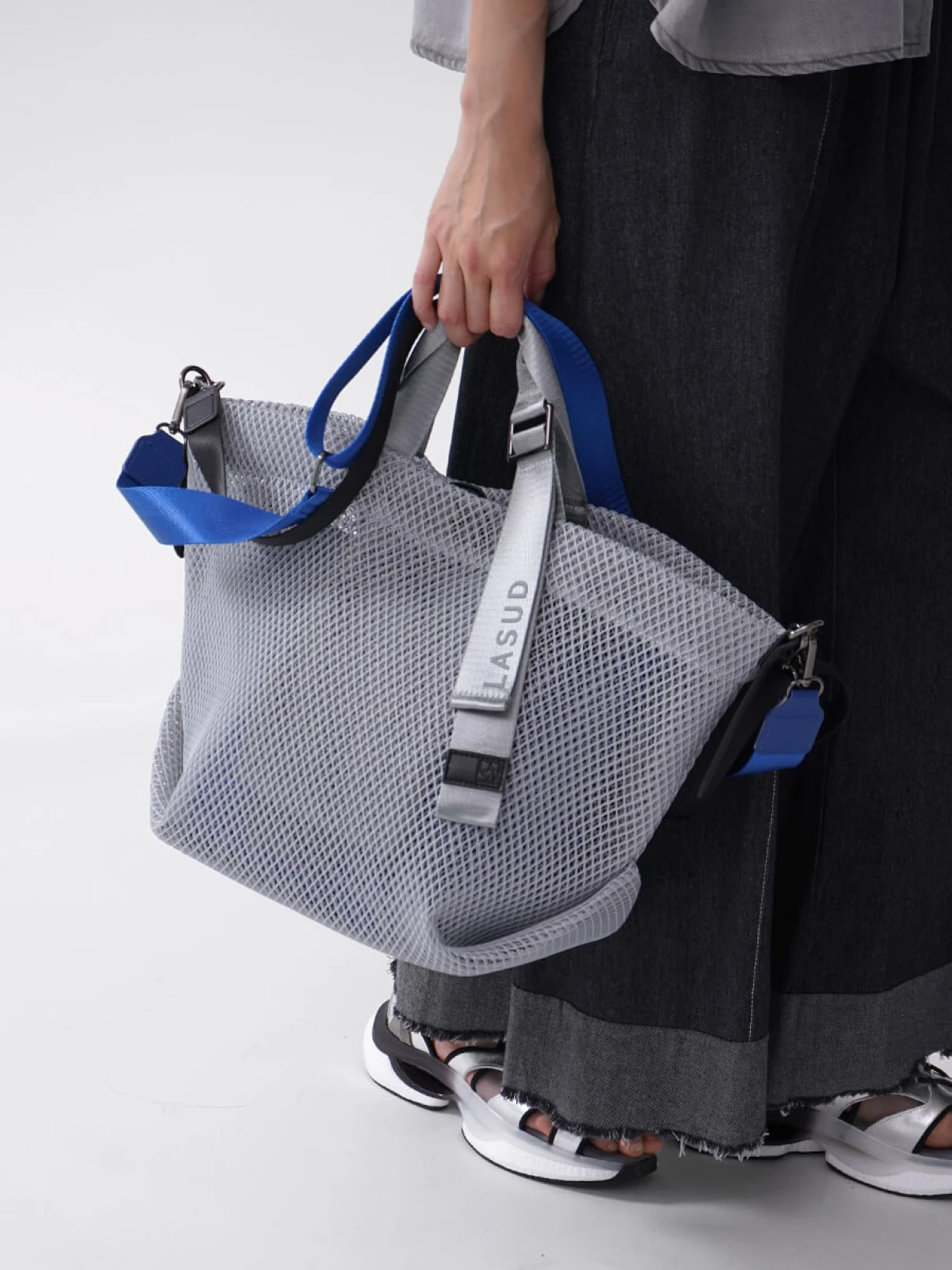 新品　下げ札あり　ヤマダヤ　LASUD　異素材ドッキングバルーンベスト　ブラック ラシュッド LASUD 異素材ドッキングバルーンベスト （ブラック