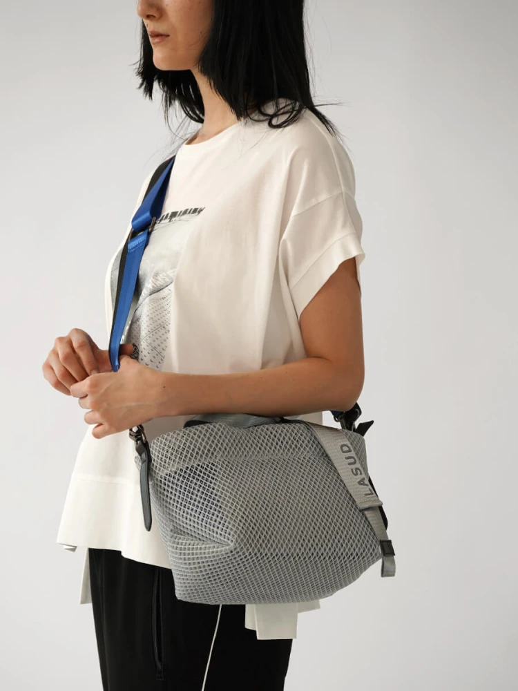 きなこ様♡LASUD ♡黒インポーチ付きメッシュショルダーバッグ2way インポーチ付きメッシュ2wayミニバッグ - LASUD - LASUD