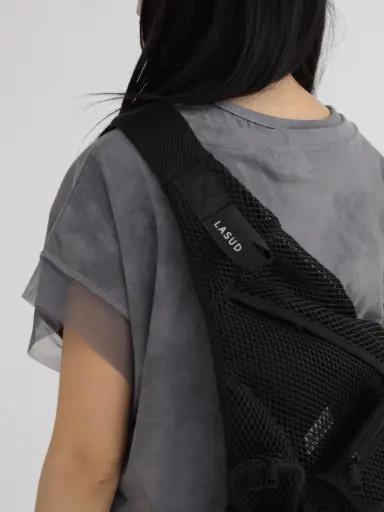 【新品】LASUD ラシュッド　バックチュールニットフーディ　ヤマダヤ LASUDのハンドバッグの商品一覧｜ファッション通販のYAMADAYA STORE