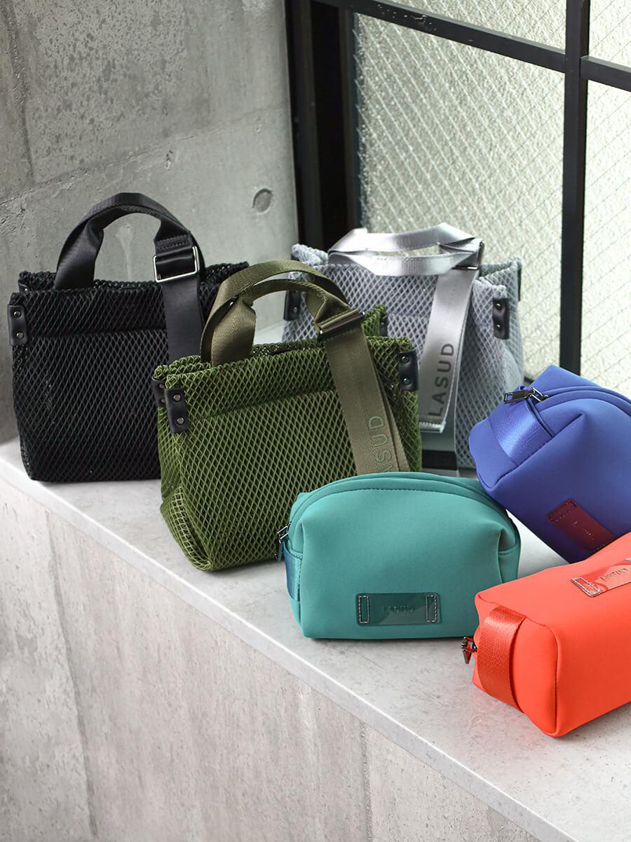 インポーチ付き2WAYメッシュミニトートバッグ - LASUD - LASUD