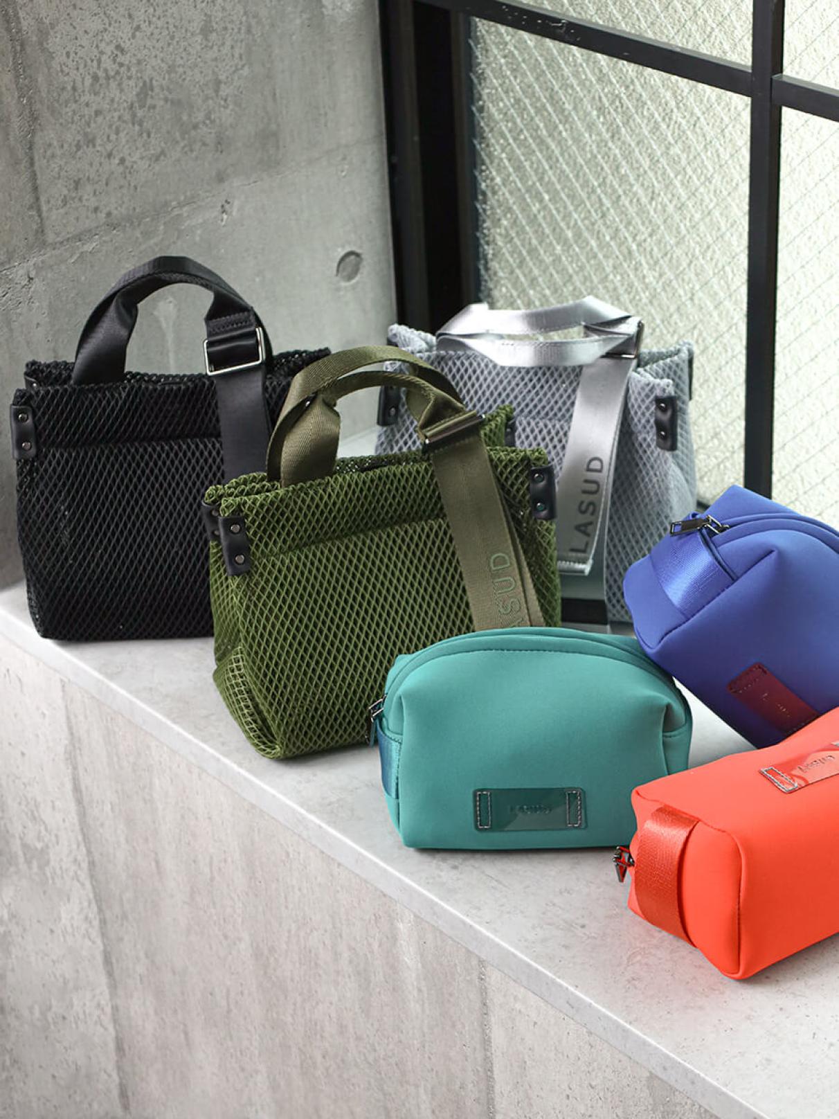 オンライン限定】インポーチ付き2WAYメッシュミニトートバッグ - LASUD