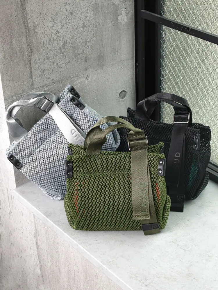 オンライン限定】インポーチ付き2WAYメッシュミニトートバッグ - LASUD