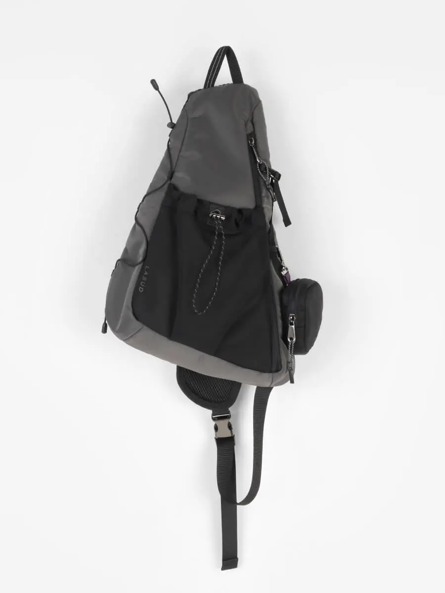 美品】LASUD ワンショルダー スリング バッグ ボディバッグ 黒 Y2K 美