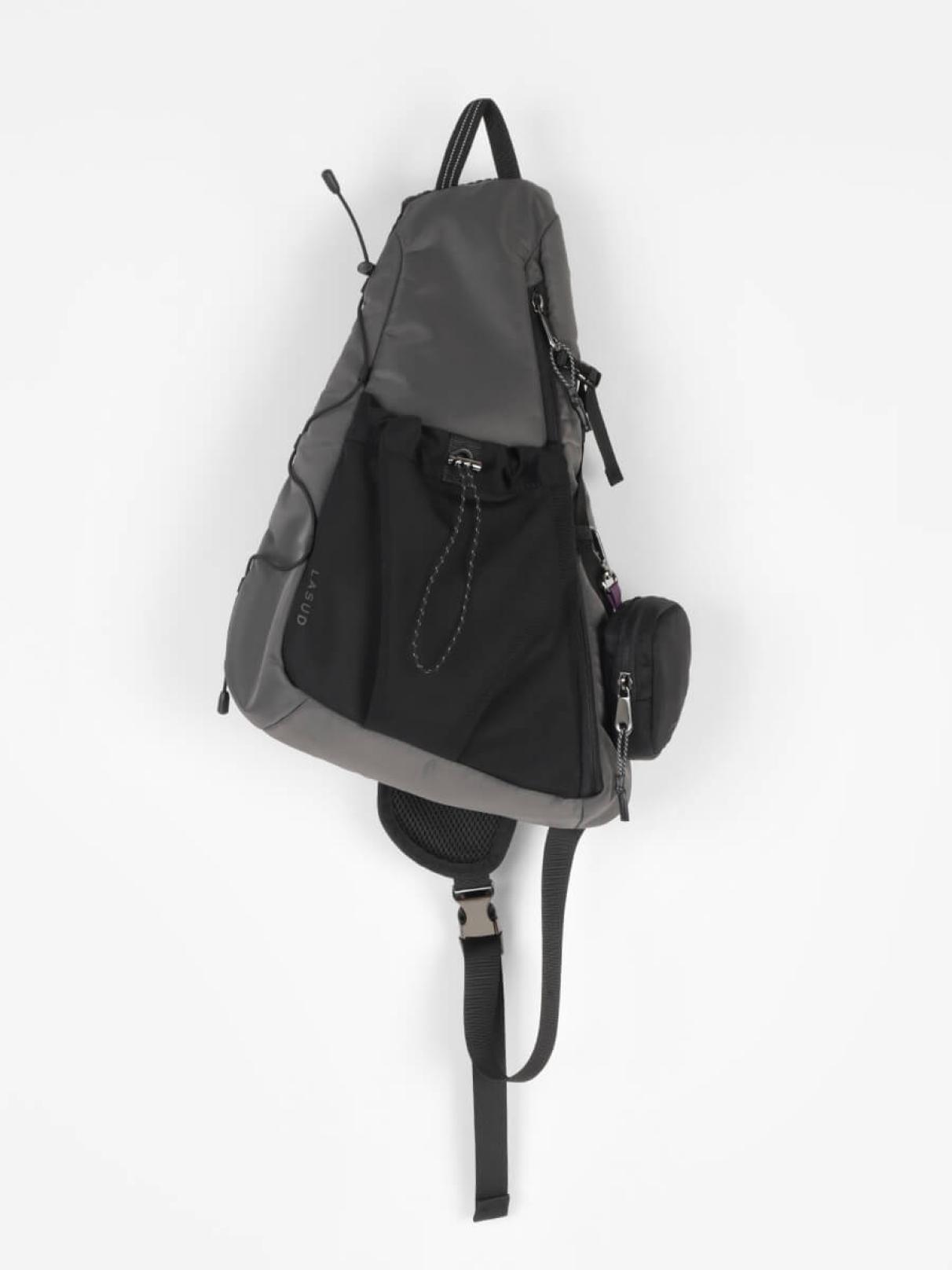 【美品】LASUD ワンショルダー スリング バッグ　ボディバッグ 黒 Y2K ワンショルダーボディバッグ - LASUD - LASUD｜YAMADAYA STORE