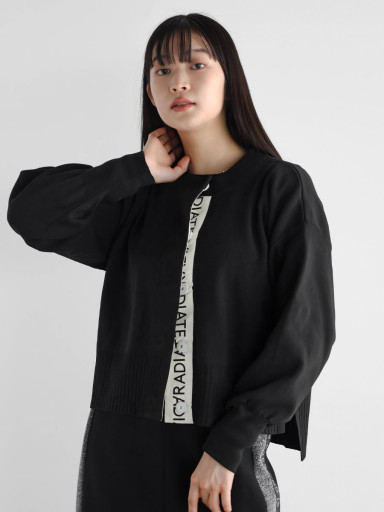 楽天 送料無料にならない ロゴテープニットカーディガン(light gray,black,beige トップス