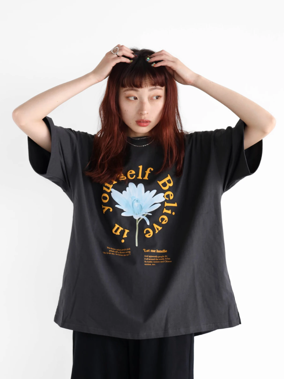 OHGAフラワープリントTシャツ OHGAオオガ Flower フラワープリントTシャツ セール