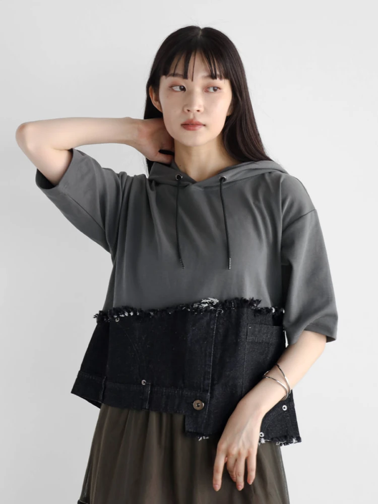 ヤマダヤ アウラアイラ ショート丈ジップパーカー ブラック 新品 011217923_18_l.webp