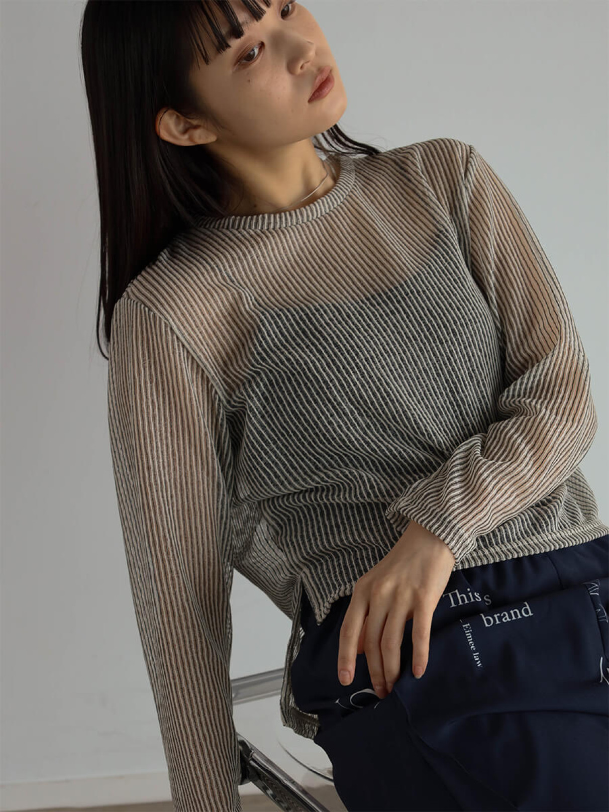 ストライプシアーニットトップス - RADIATE - RADIATE｜YAMADAYA STORE