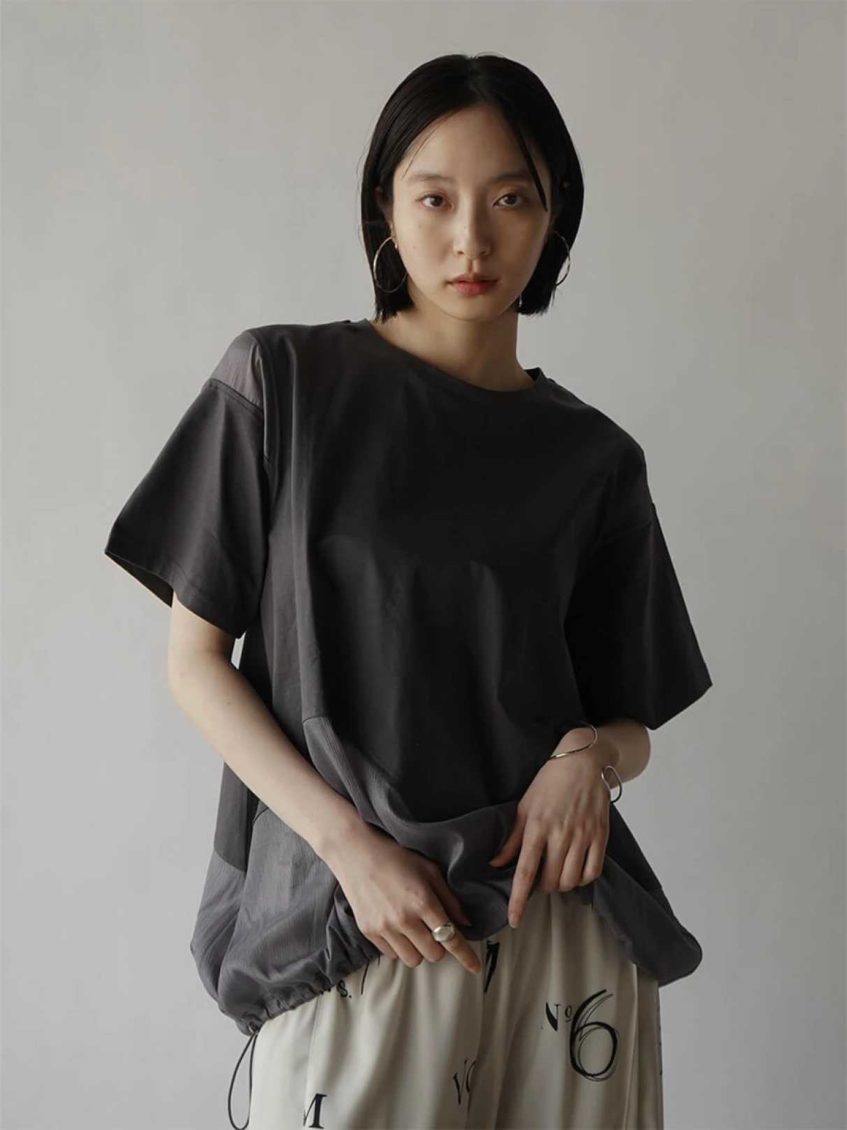 特価☆2025新作　新品　RADIATE ヤマダヤ　アシメヘムドロストロゴT 2025夏新品 RADIATE×Ordinary ヤマダヤ サイドドロストロゴT