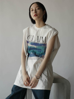 レースフレンチスリーブプリントTシャツ - RADIATE - RADIATE