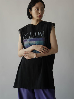 レースフレンチスリーブプリントTシャツ - RADIATE - RADIATE