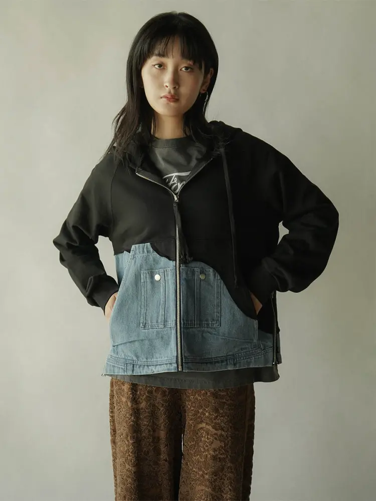 アシメデニムジップパーカー - RADIATE - RADIATE｜YAMADAYA STORE