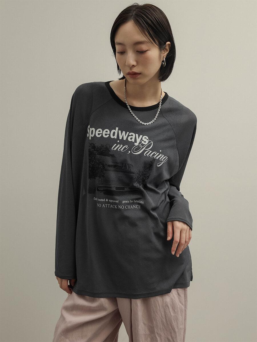 プリントロゴシアーTシャツ