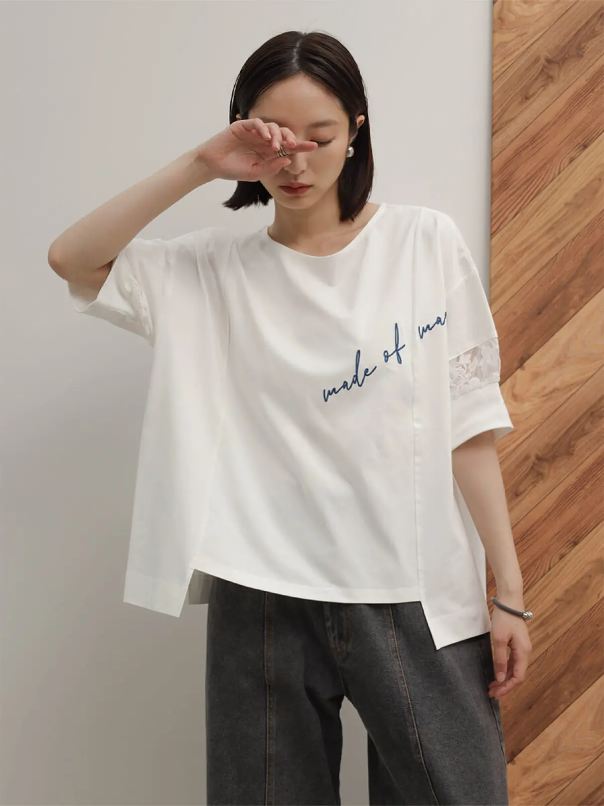 2026新品　RADIATE ヤマダヤ　レースドッキングメッセージロゴカットソー レースドッキングメッセージロゴカットソー - RADIATE - RADIATE