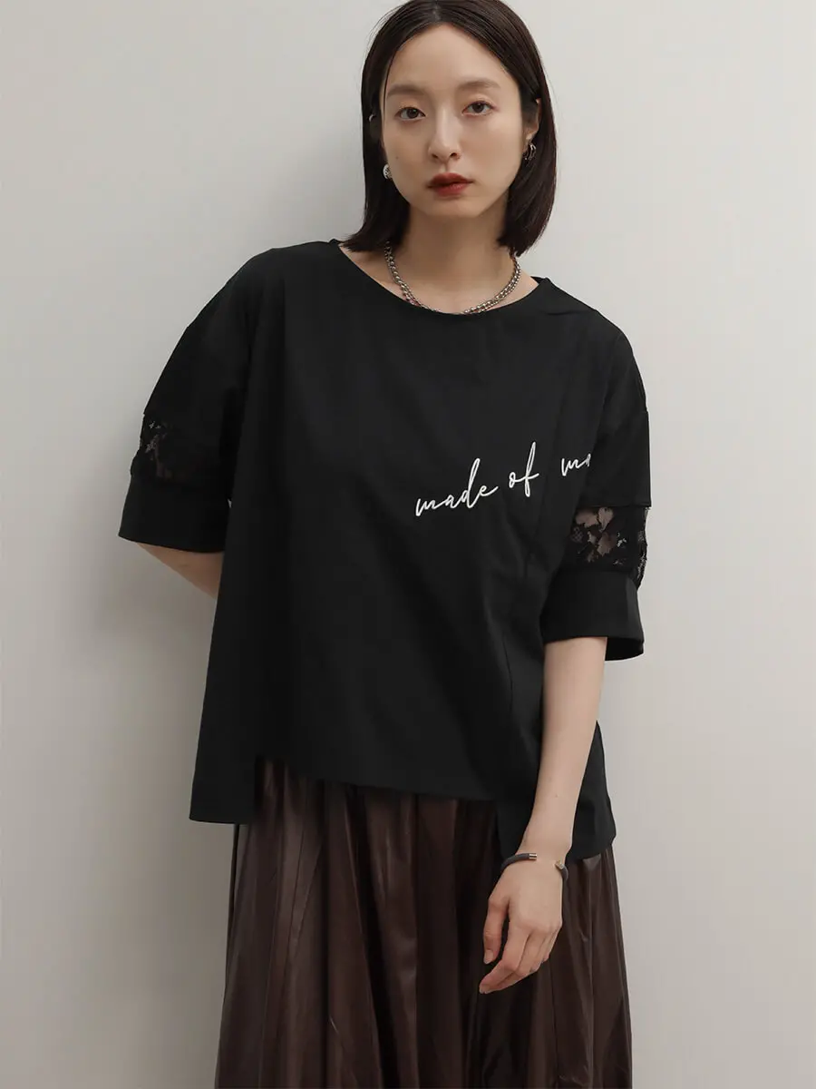 2026新品　RADIATE ヤマダヤ　レースドッキングメッセージロゴカットソー レースドッキングメッセージロゴカットソー - RADIATE - RADIATE