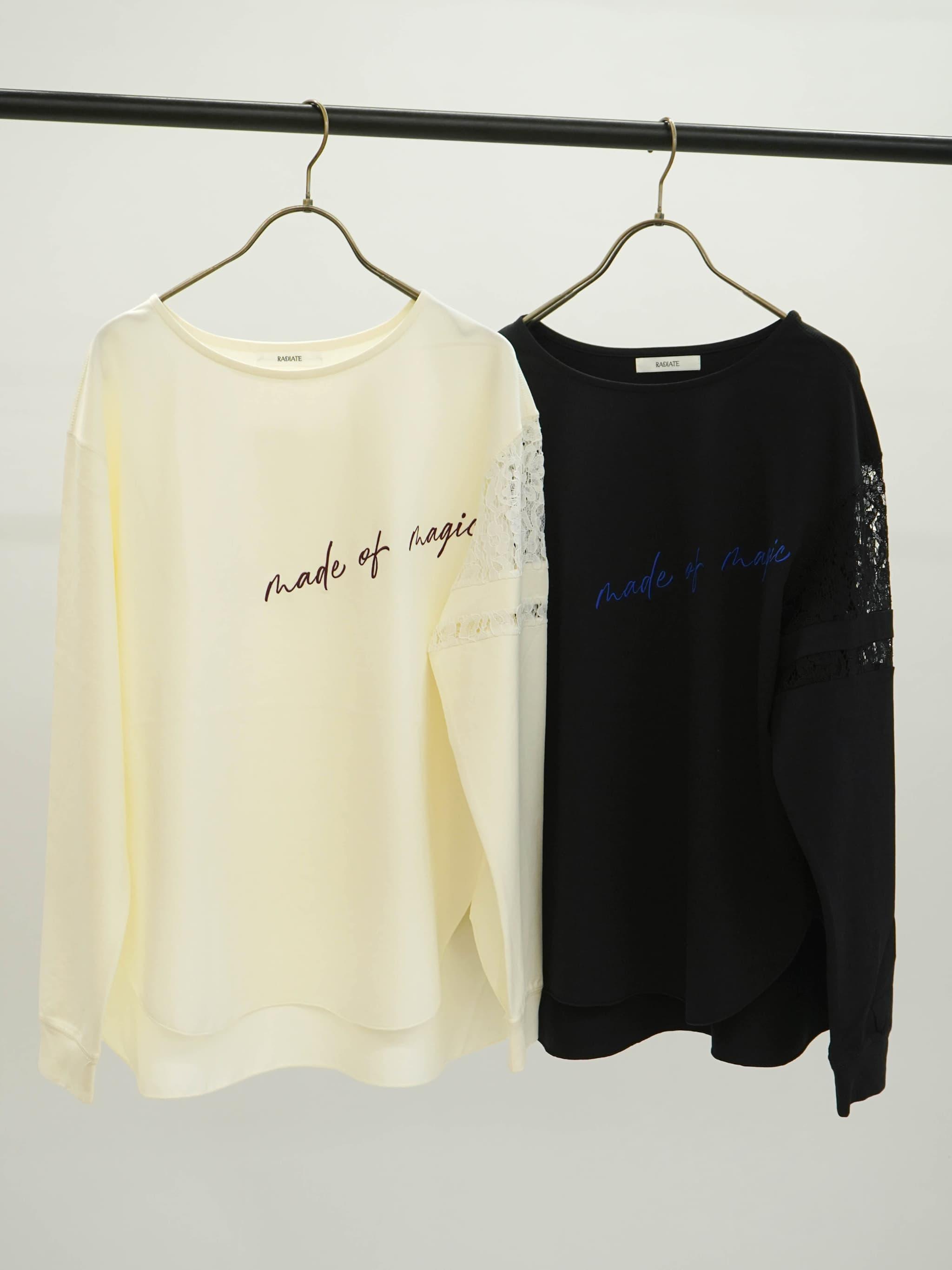 レースドッキングメッセージロゴロングカットソー