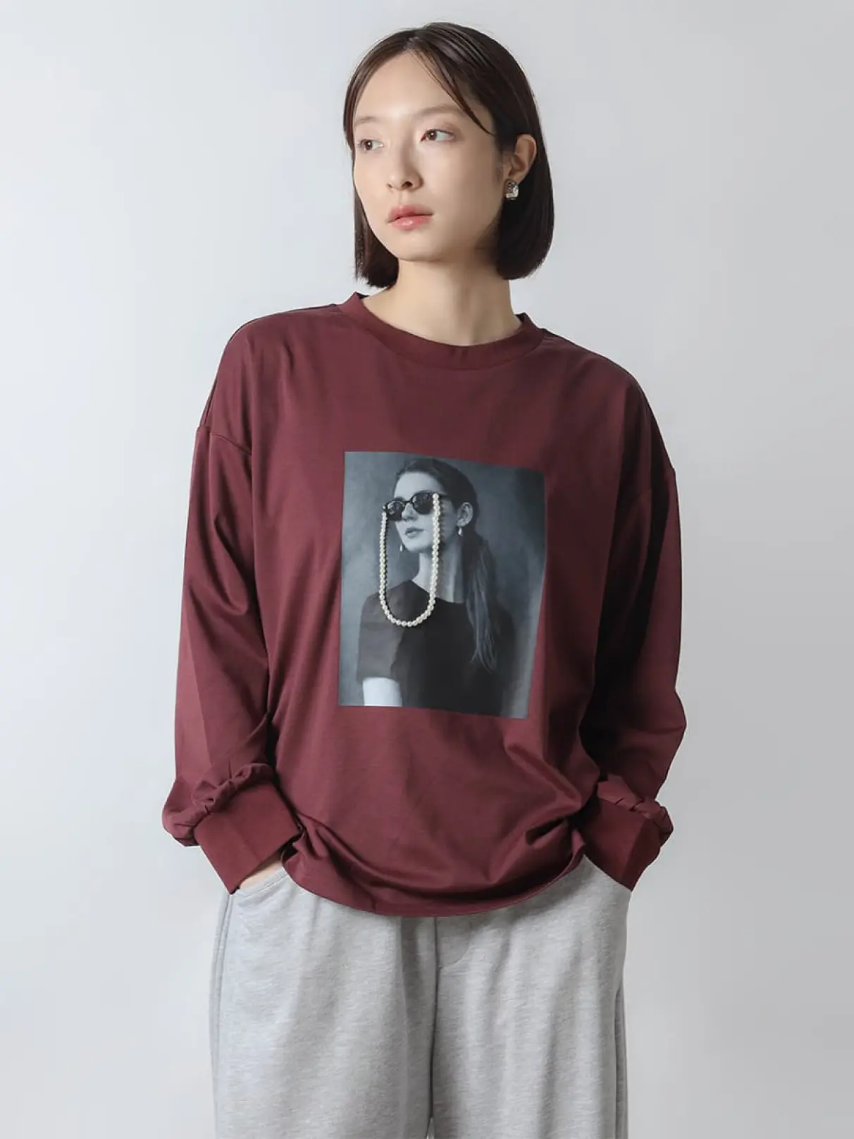 フォトプリントパールロングスリーブTシャツ - RADIATE - RADIATE 