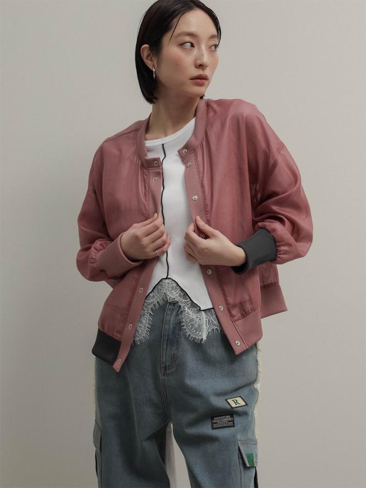 c*！様 RADIATE 新品　メッシュ　シアー　ダブルジップ　ブルゾン　カーデ 配色シアーカーディガン - RADIATE - RADIATE｜YAMADAYA STORE