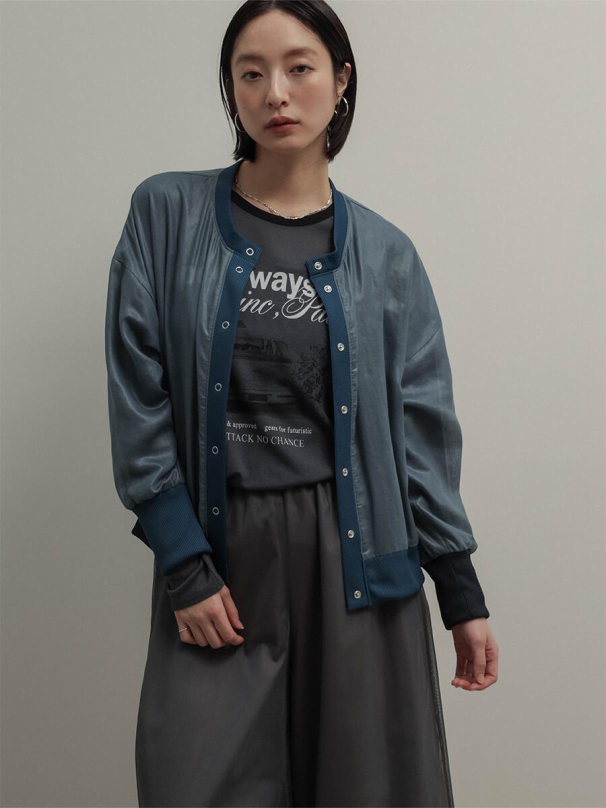 c*！様 RADIATE 新品　メッシュ　シアー　ダブルジップ　ブルゾン　カーデ メッシュ×シアー配色ダブルジップブルゾン - RADIATE - RADIATE