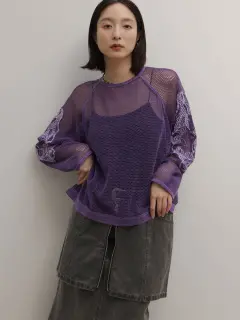 コットンメッシュ刺繍トップス - RADIATE - RADIATE｜YAMADAYA STORE