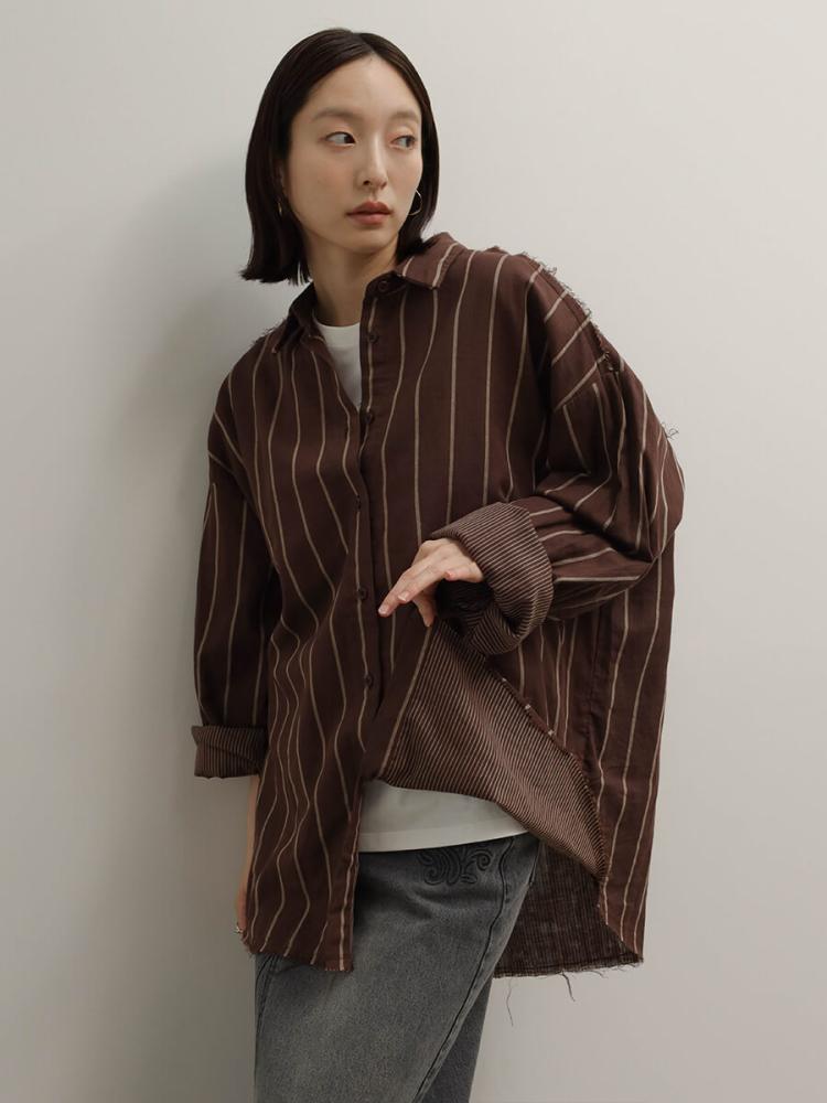 ストライプガーゼカットオフシャツ - RADIATE - RADIATE｜YAMADAYA STORE