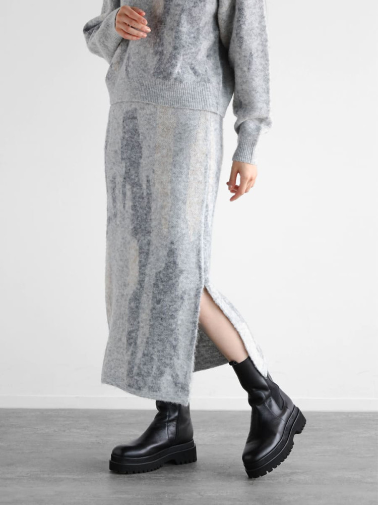 3点セットヤマダヤアウターニットスカート