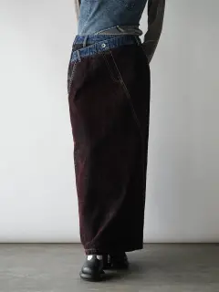 アシメウエストフロッキーデニムスカート - RADIATE - RADIATE