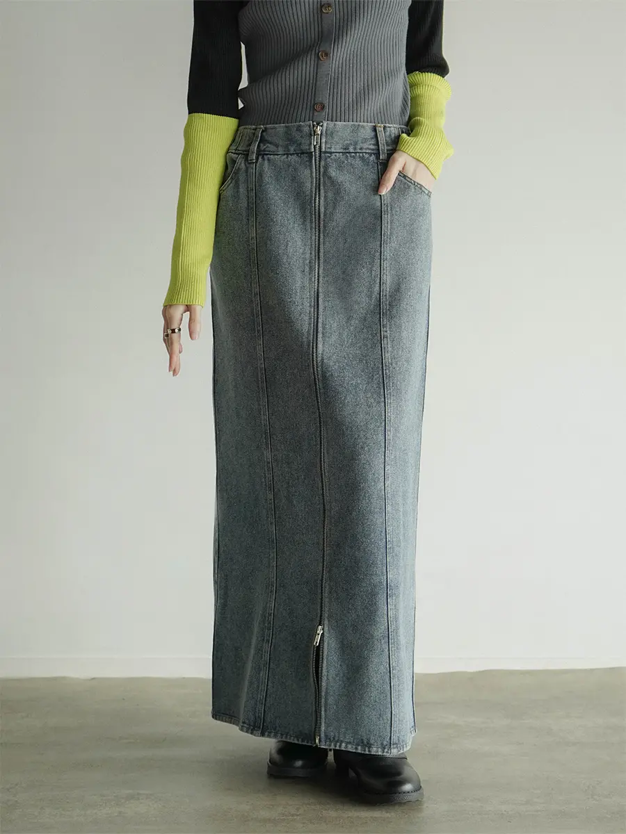 定価9,9万✨BLAMINK ダブルフェイス タイトスカート 36サイズ カーキ 定価9，9万✨BLAMINK ダブルフェイス タイトスカート 36サイズ カーキ