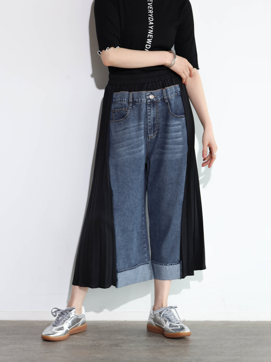 プリーツドッキングデニム YAMADAYA STORE プリーツドッキングデニム YAMADAYA STORE
