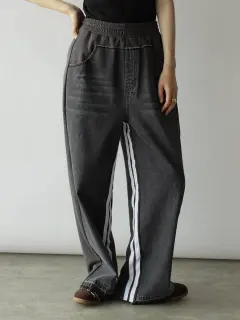 デニムドッキングスウェットパンツ（gray） - RADIATE - RADIATE