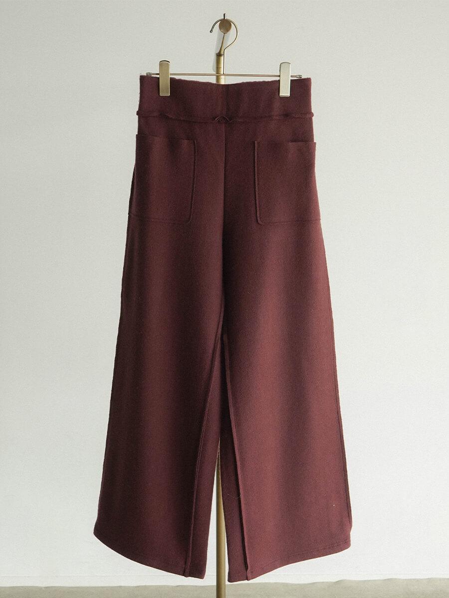 ダークブラウン ワイドパンツ ツータックワイドパンツ / Brown&Street（ブラウンアンドストリート