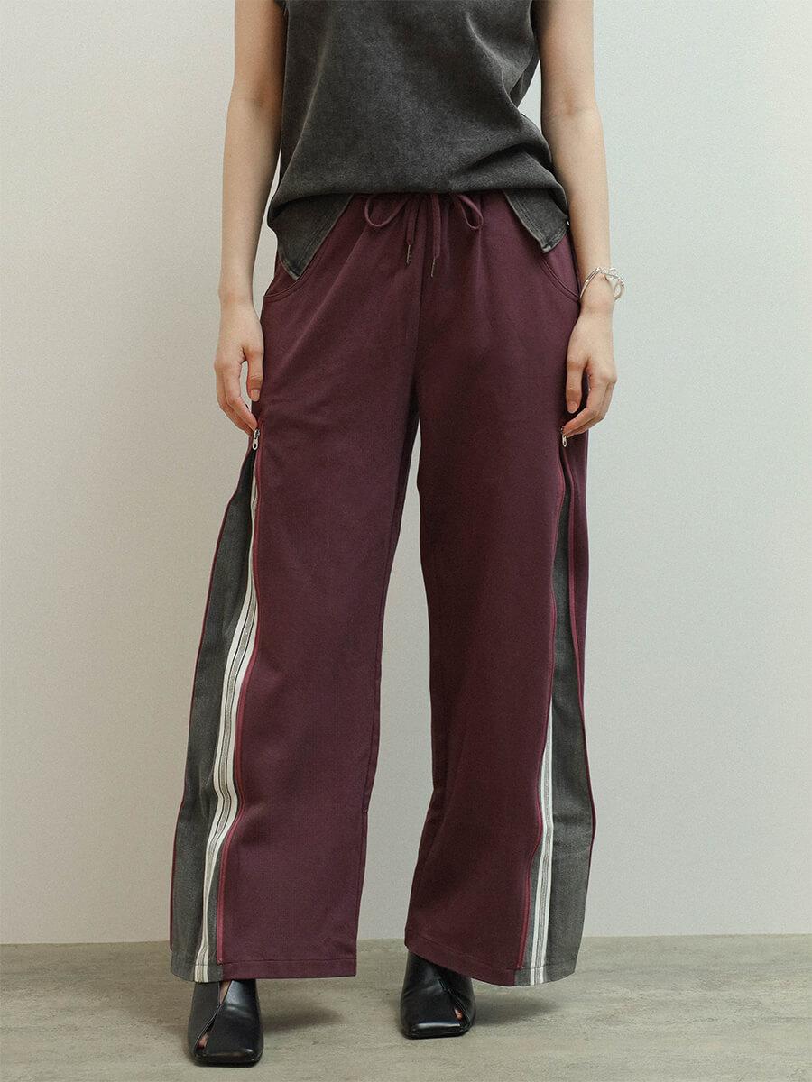 サイドジップラインスウェットパンツ