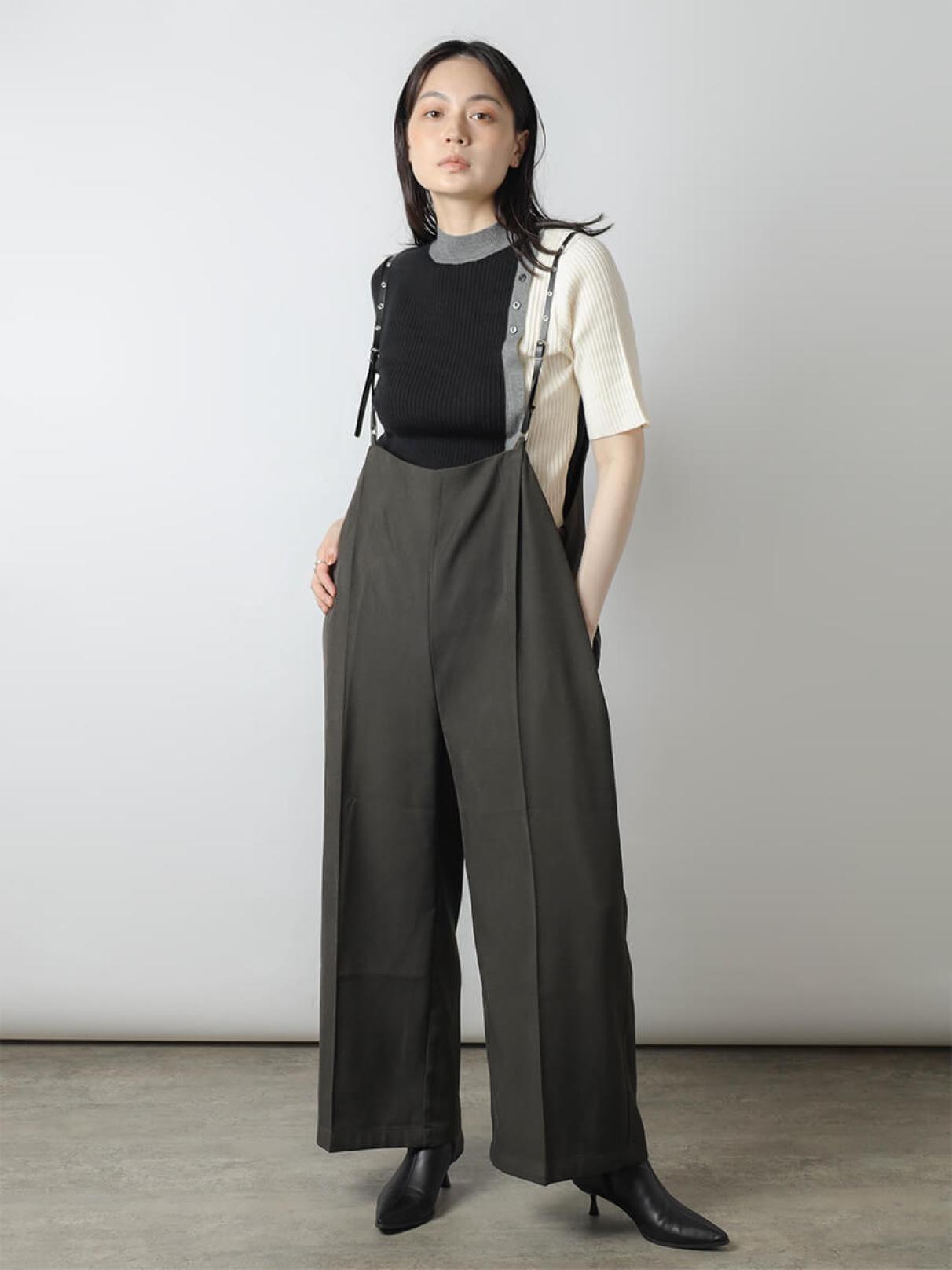 アトリエふわり　黒 サロペット レディース サロペットの商品一覧｜ファッション通販のYAMADAYA STORE