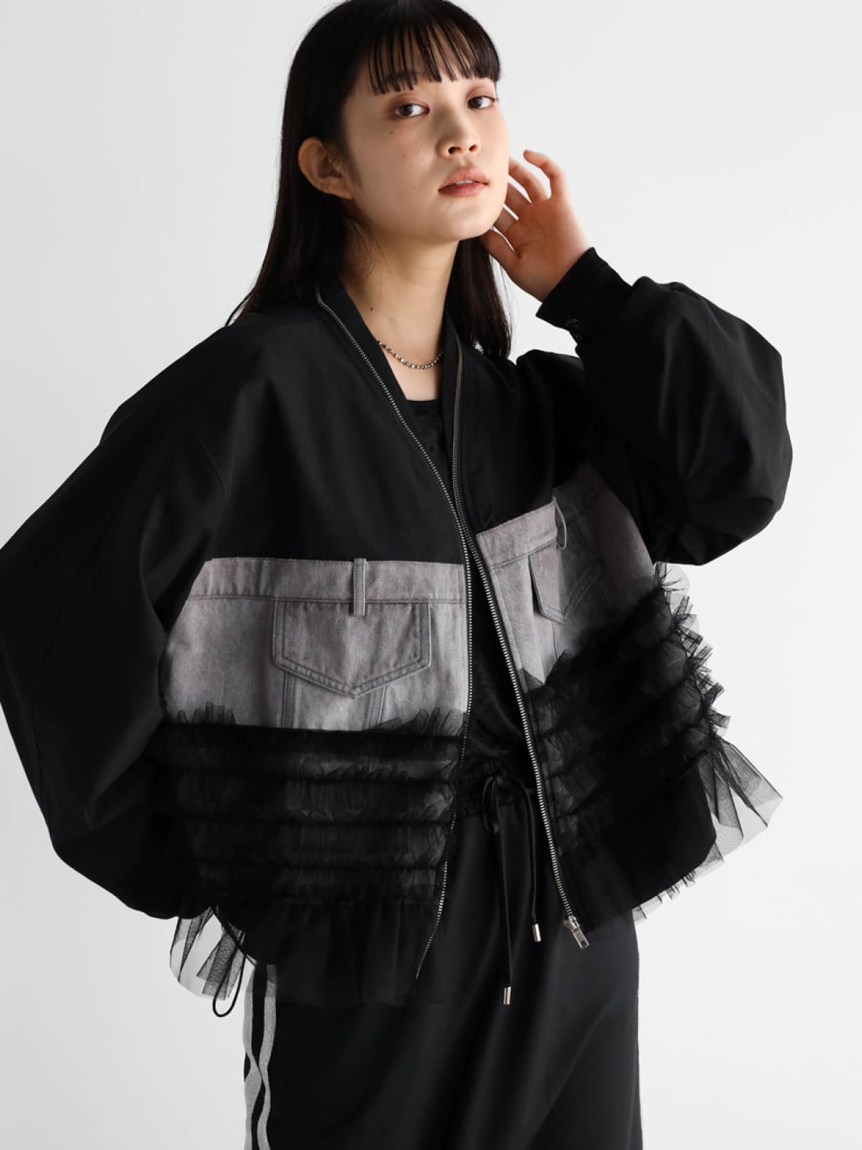 ヤマダヤ　RADIATE デニム×チュールドッキングブルゾン デニム×チュールドッキングブルゾン - RADIATE - RADIATE｜YAMADAYA STORE