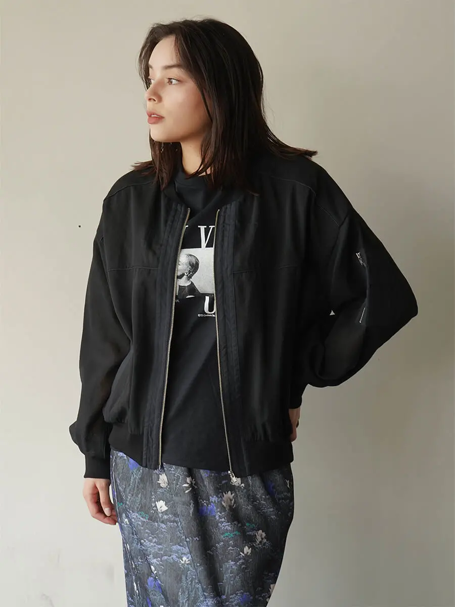 新品✨YAMADAYA RADIATE シフォンミリタリーブルゾン　黒 新品✨YAMADAYA RADIATE シフォンミリタリーブルゾン 黒