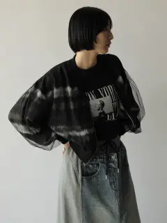 【定価19,000円】ラディエイト　チュール　ノースリーブブルゾン　カーキ　M タイダイチュールブルゾン - RADIATE - RADIATE｜YAMADAYA STORE