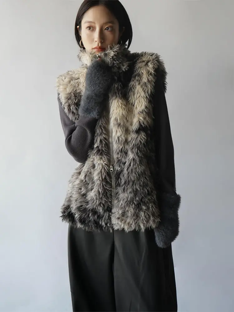 モノトーンミックスファーベスト - RADIATE - RADIATE｜YAMADAYA