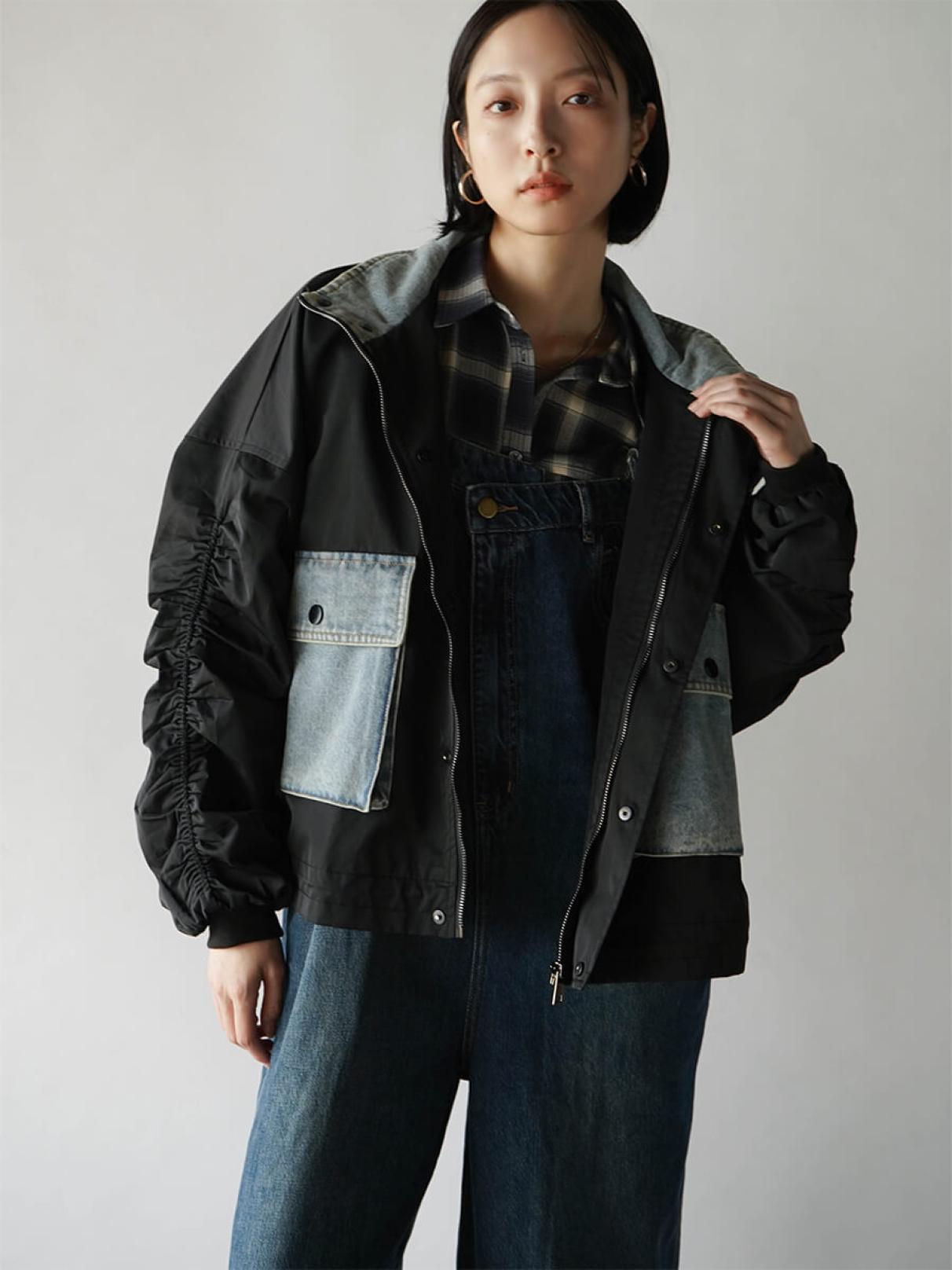 【新品】RADIATE バックジップフェイクレザーブルゾン　ラディエイト RADIATE ラディエイト フェイクレザー ドッキング ブルゾン 38