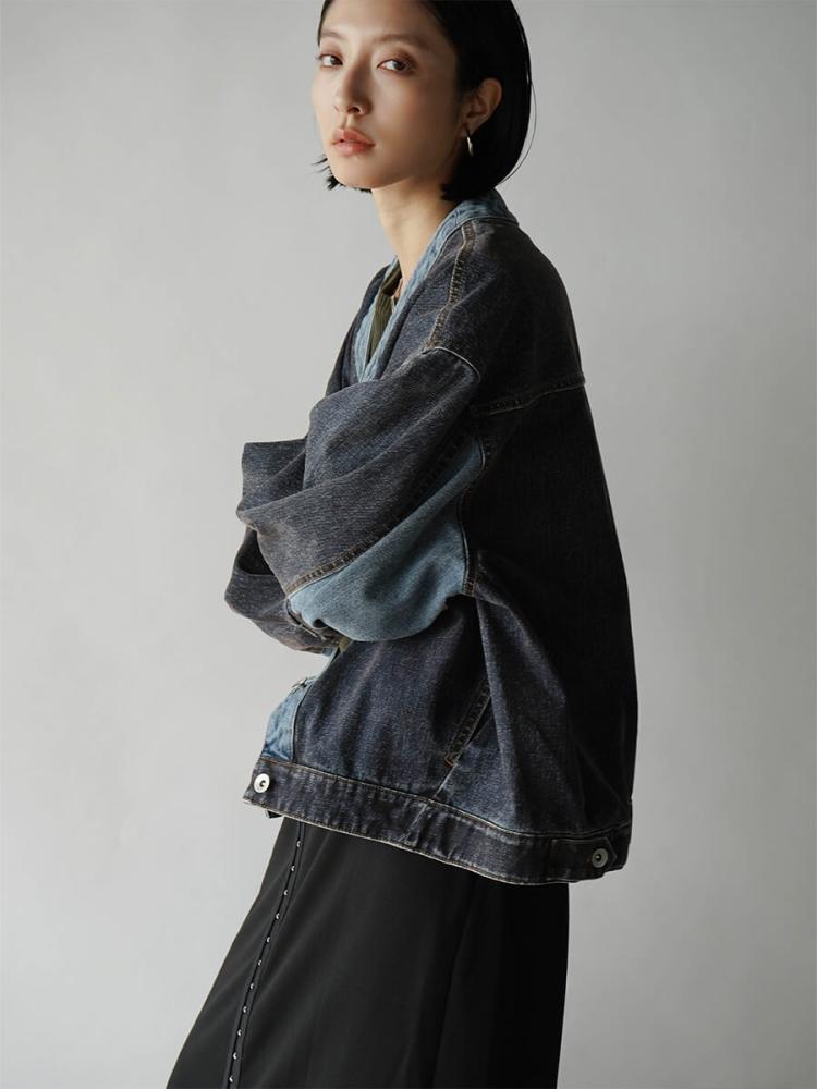 フェィクレザーオーバージャケット　ラディエイト　radiate ヤマダヤ OVER DYE DENIM-AUTUMN- - ｜YAMADAYA STORE