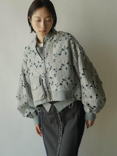 レース×ナイロンMA-1ブルゾン - RADIATE×AULA AILA - RADIATE