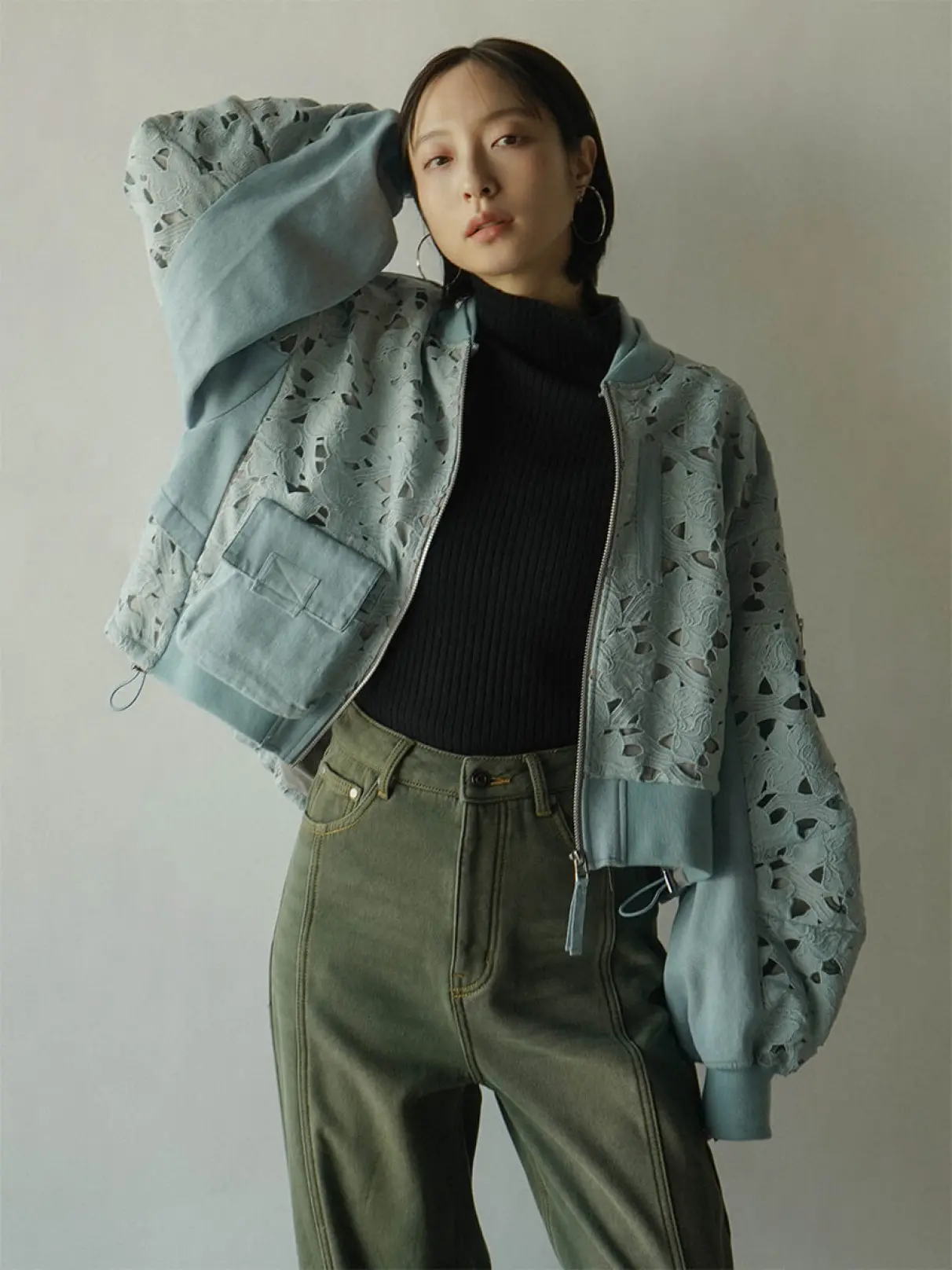 レース×デニムMA-1ブルゾン - RADIATE×AULA AILA - RADIATE｜YAMADAYA