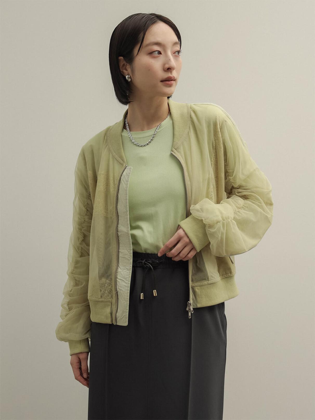 レースドッキングチュールブルゾン - RADIATE - RADIATE｜YAMADAYA STORE