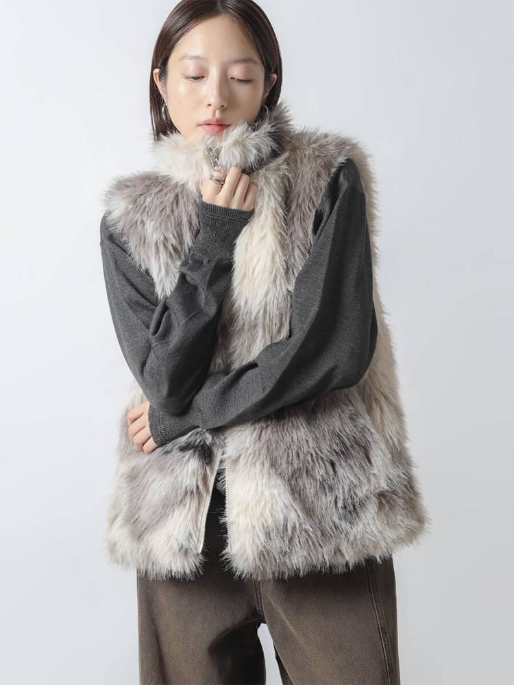 ミックスフェイクファージップベスト - RADIATE - RADIATE｜YAMADAYA STORE