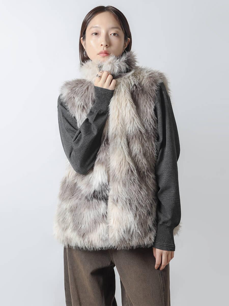 ミックスフェイクファージップベスト - RADIATE - RADIATE｜YAMADAYA STORE