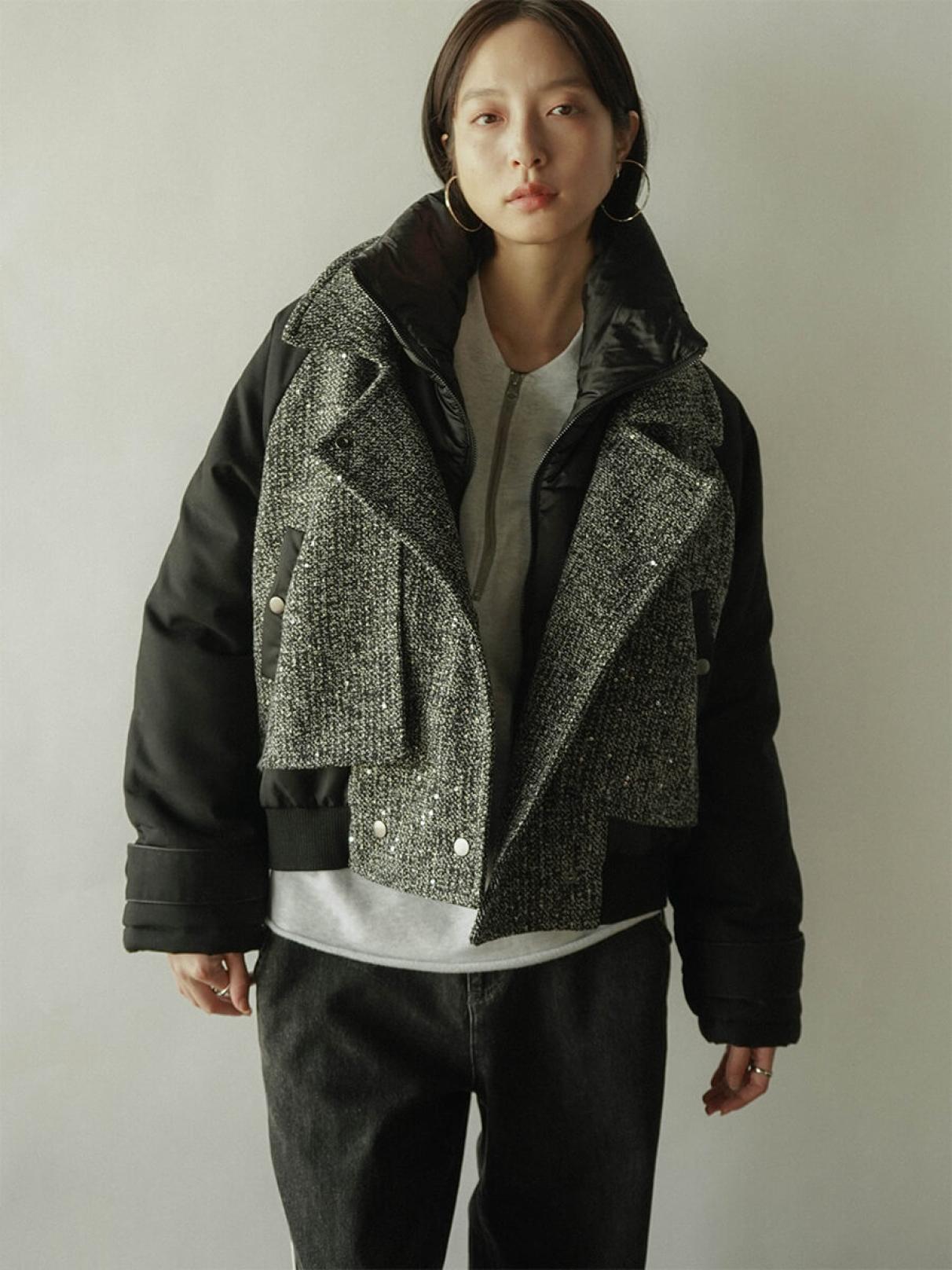 ヤマダヤ　RADIATE　ツイードチェックデパッドブルゾン ヤマダヤ RADIATE ツイードチェックデパッドブルゾン