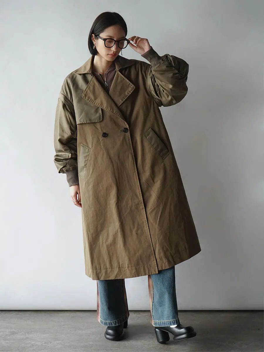 こ*ぶ様 タグ付き ヤマダヤRADIATE フード付き　プリーツ カーキ　ロング RADIATEのその他コートの商品一覧｜ファッション通販のYAMADAYA