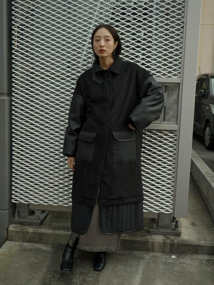 RADIATE】ラディエイト ロングコート フード サイドプリーツ ヤマダヤ