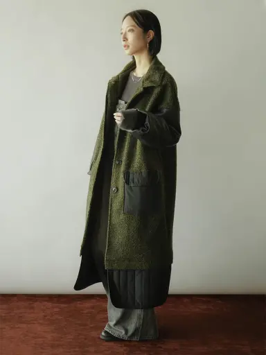 異素材ミックスロングコート - RADIATE - RADIATE｜YAMADAYA STORE