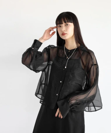 【新品】LASUD ACTIVE フレアワンピース★ヤマダヤ ラシュッド LASUD キュプラティアードワンピース （ブラック