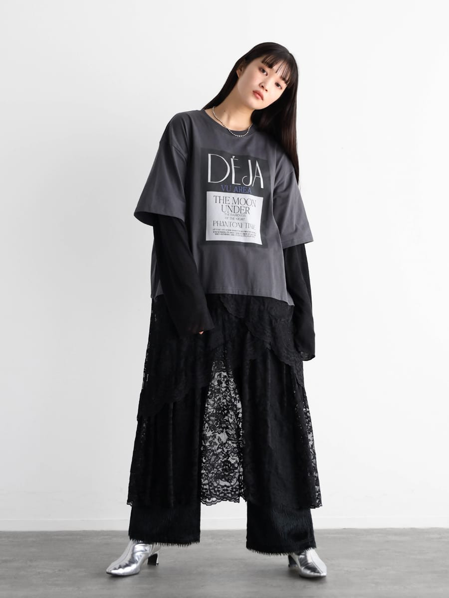 RADIATE ‪✕‬OKIRAKU Tシャツ レースドッキングワンピース OKIRAKU×RADIATEグラフィックカットソーのご紹介 - ｜YAMADAYA STORE